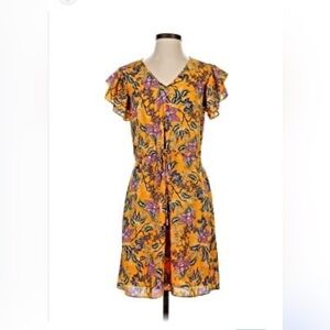 Madison Jules Floral Yellow Dress Nordstrom